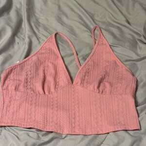 Shein Curve Pink Crop Top